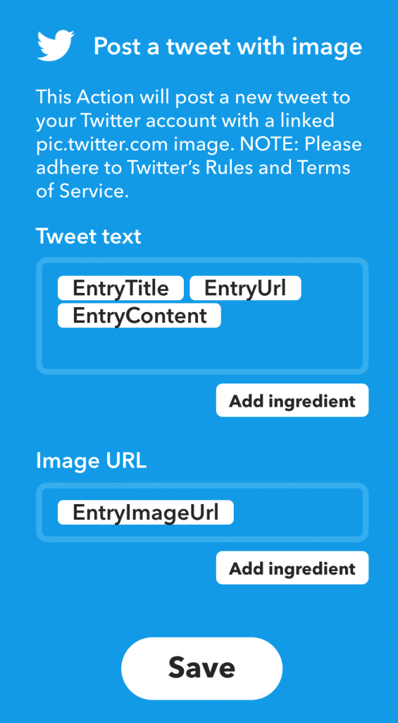 IFTTT RSS源中加入图片EntryImageUrl