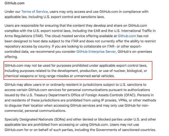 GitHub 技术封锁了伊朗等一些国家的程序员访问